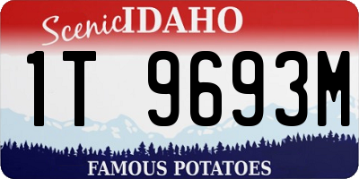 ID license plate 1T9693M