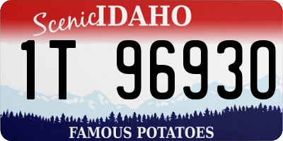 ID license plate 1T9693O