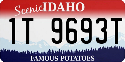 ID license plate 1T9693T