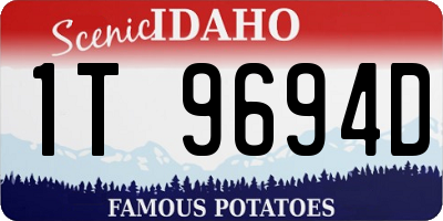 ID license plate 1T9694D