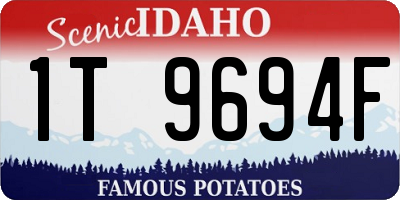 ID license plate 1T9694F