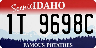 ID license plate 1T9698C
