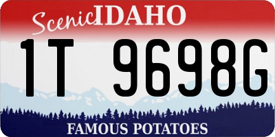 ID license plate 1T9698G