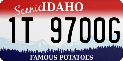 ID license plate 1T9700G