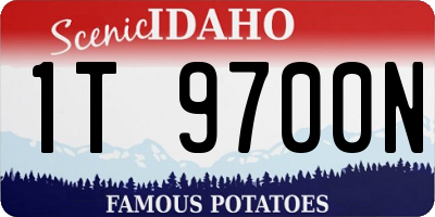 ID license plate 1T9700N
