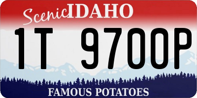 ID license plate 1T9700P