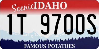 ID license plate 1T9700S