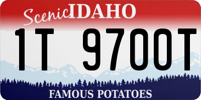 ID license plate 1T9700T