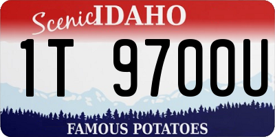 ID license plate 1T9700U