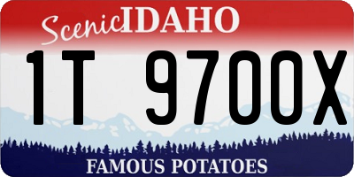 ID license plate 1T9700X