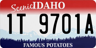 ID license plate 1T9701A