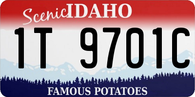 ID license plate 1T9701C