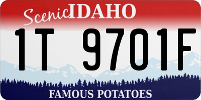 ID license plate 1T9701F