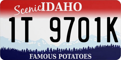 ID license plate 1T9701K