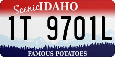 ID license plate 1T9701L