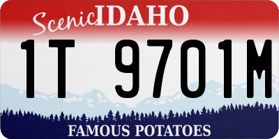 ID license plate 1T9701M