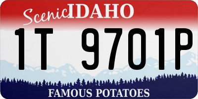 ID license plate 1T9701P