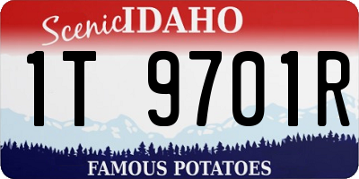 ID license plate 1T9701R