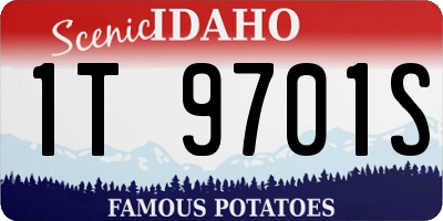 ID license plate 1T9701S