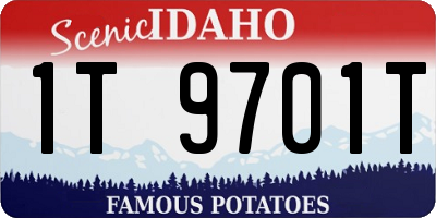 ID license plate 1T9701T