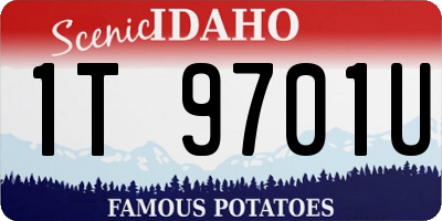 ID license plate 1T9701U