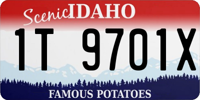 ID license plate 1T9701X