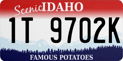 ID license plate 1T9702K