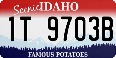 ID license plate 1T9703B