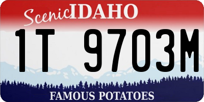 ID license plate 1T9703M