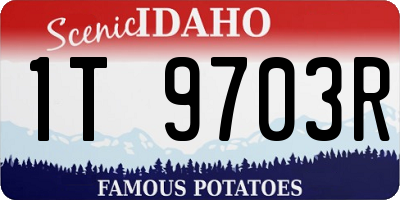 ID license plate 1T9703R