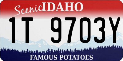 ID license plate 1T9703Y