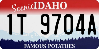 ID license plate 1T9704A