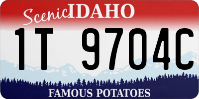 ID license plate 1T9704C