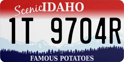 ID license plate 1T9704R