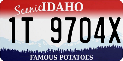 ID license plate 1T9704X