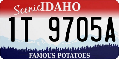 ID license plate 1T9705A