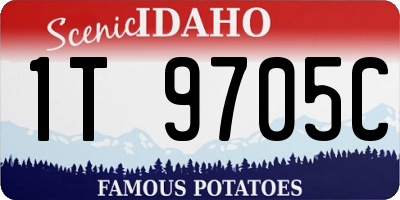 ID license plate 1T9705C