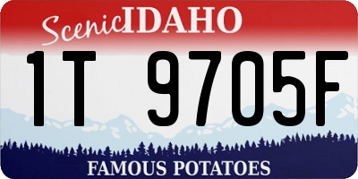 ID license plate 1T9705F