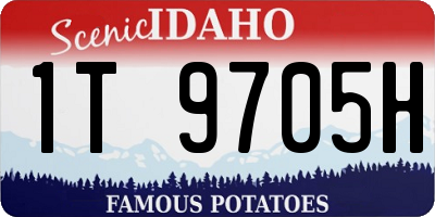 ID license plate 1T9705H