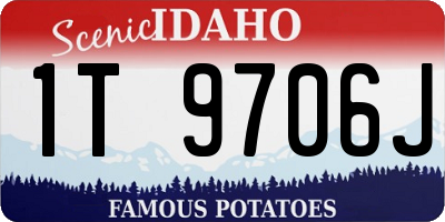 ID license plate 1T9706J