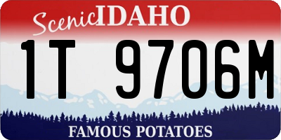 ID license plate 1T9706M