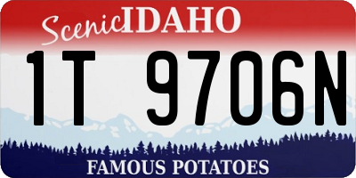 ID license plate 1T9706N