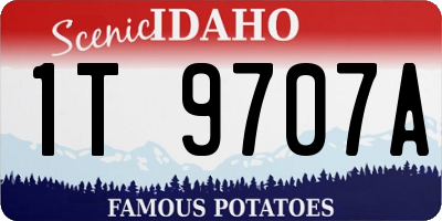 ID license plate 1T9707A