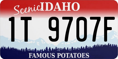 ID license plate 1T9707F