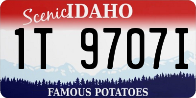 ID license plate 1T9707I