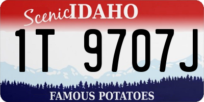 ID license plate 1T9707J