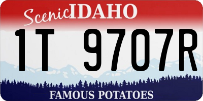 ID license plate 1T9707R