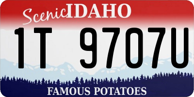 ID license plate 1T9707U