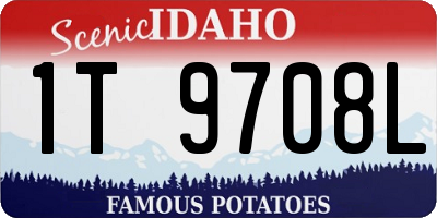 ID license plate 1T9708L
