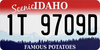 ID license plate 1T9709D